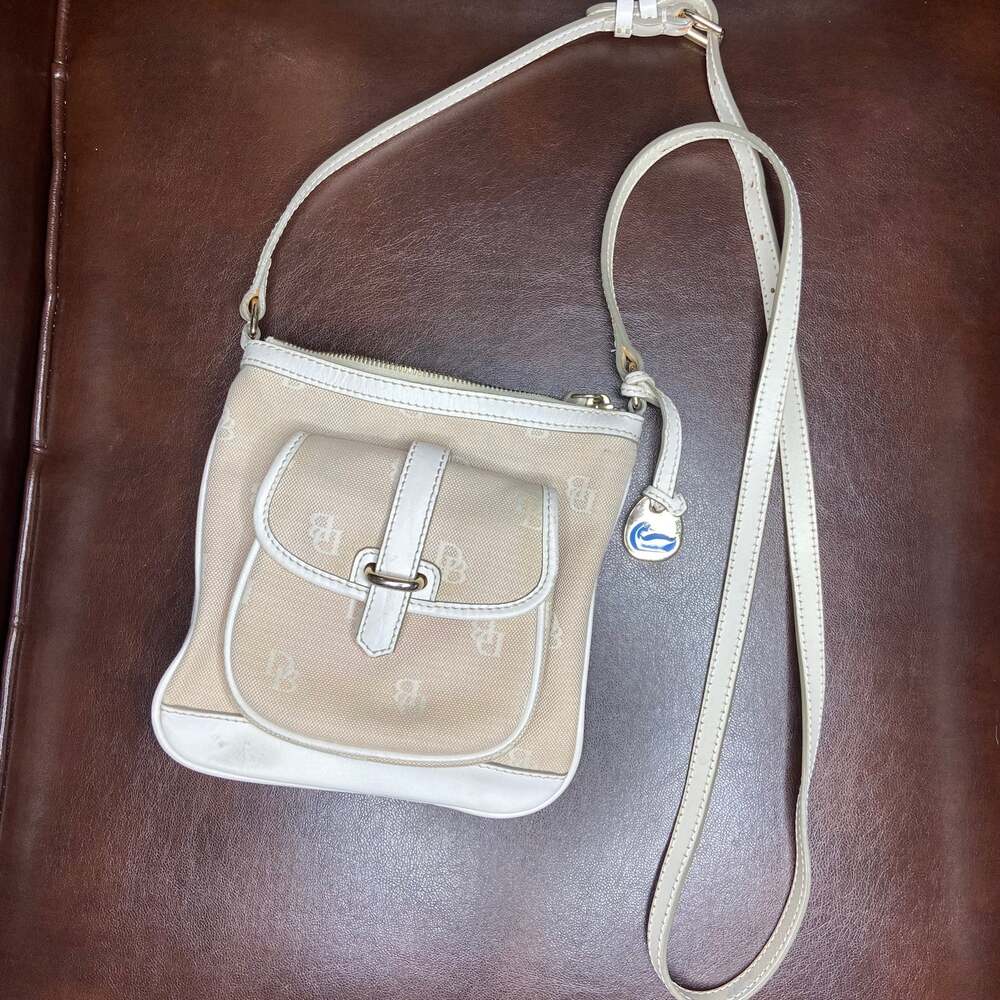 Dooney & Bourke Beige Letter Carrier Crossbody